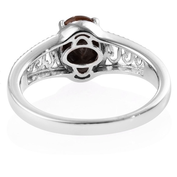 Chocolate Sapphire Ring in Platinum Bond Brass - Picture 5 of 8